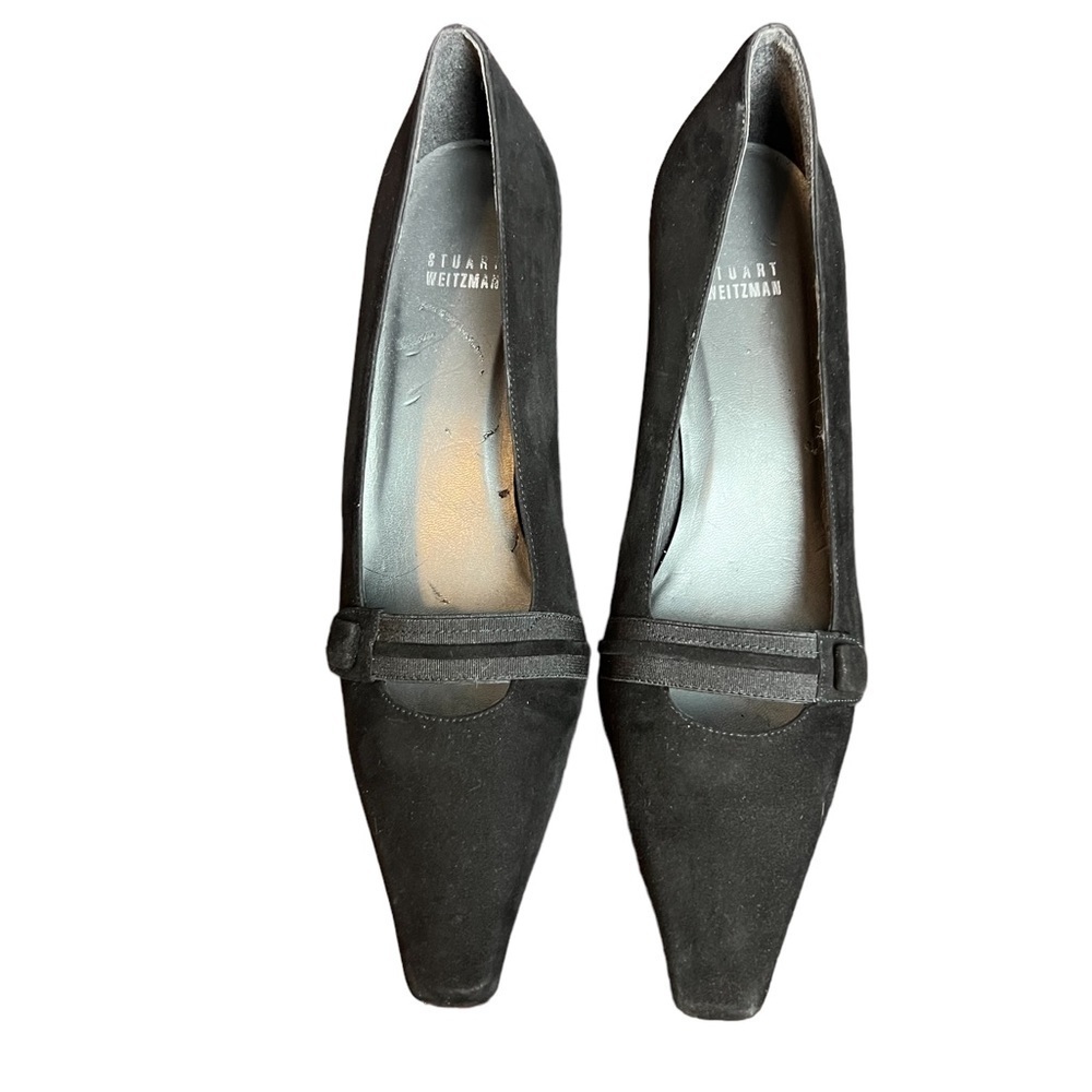 STUART WEITZMAN Black Suede Heels Size 9.5